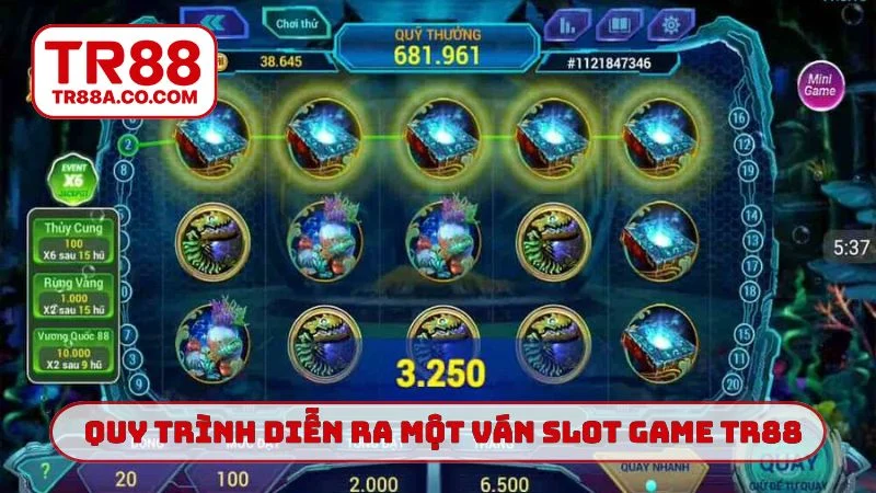 Quy trình diễn ra một ván slot game TR88